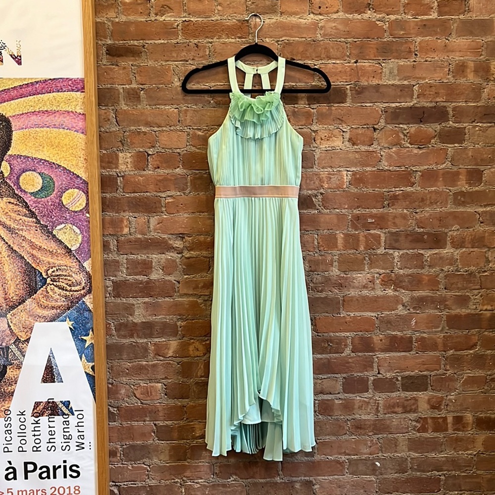 BCBG MaxAzria Silk Pleated Dress